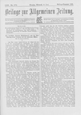 Allgemeine Zeitung Mittwoch 22. Juni 1892