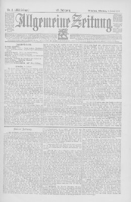 Allgemeine Zeitung Montag 2. Januar 1893