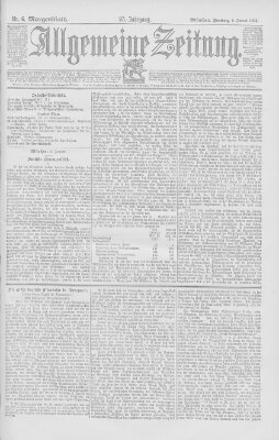 Allgemeine Zeitung Freitag 6. Januar 1893