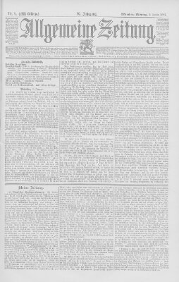 Allgemeine Zeitung Montag 9. Januar 1893