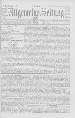 Allgemeine Zeitung Mittwoch 11. Januar 1893