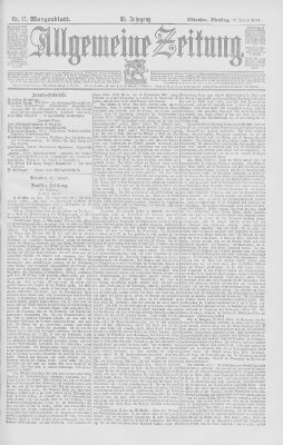 Allgemeine Zeitung Dienstag 17. Januar 1893