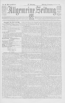 Allgemeine Zeitung Donnerstag 26. Januar 1893