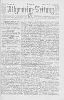 Allgemeine Zeitung Samstag 28. Januar 1893