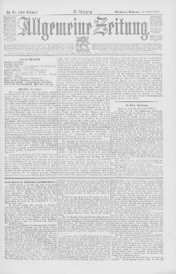 Allgemeine Zeitung Montag 30. Januar 1893