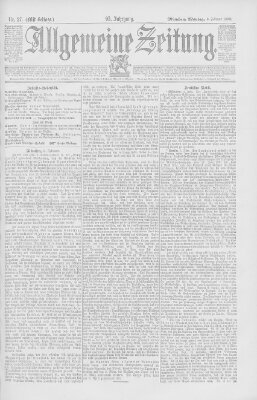 Allgemeine Zeitung Montag 6. Februar 1893