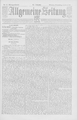 Allgemeine Zeitung Donnerstag 16. Februar 1893