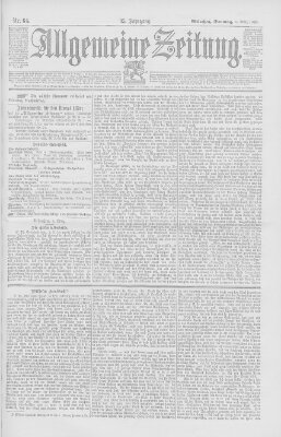 Allgemeine Zeitung Sonntag 5. März 1893