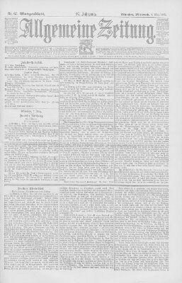 Allgemeine Zeitung Mittwoch 8. März 1893