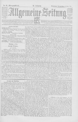 Allgemeine Zeitung Donnerstag 9. März 1893