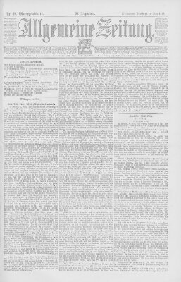 Allgemeine Zeitung Freitag 10. März 1893