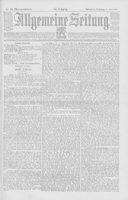 Allgemeine Zeitung Samstag 11. März 1893