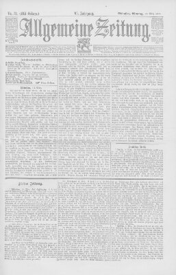 Allgemeine Zeitung Montag 13. März 1893