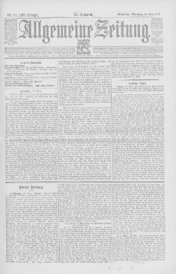 Allgemeine Zeitung Montag 20. März 1893