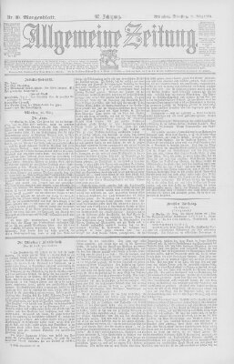 Allgemeine Zeitung Dienstag 21. März 1893