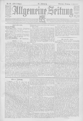 Allgemeine Zeitung Montag 10. April 1893