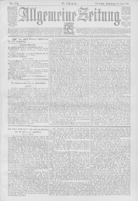 Allgemeine Zeitung Sonntag 16. April 1893