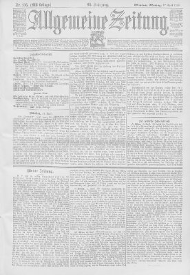 Allgemeine Zeitung Montag 17. April 1893