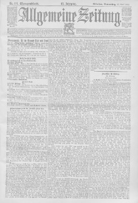 Allgemeine Zeitung Donnerstag 27. April 1893