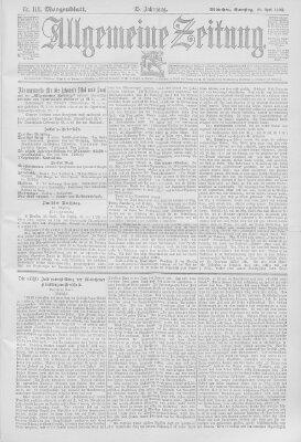 Allgemeine Zeitung Samstag 29. April 1893