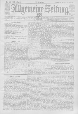 Allgemeine Zeitung Montag 1. Mai 1893