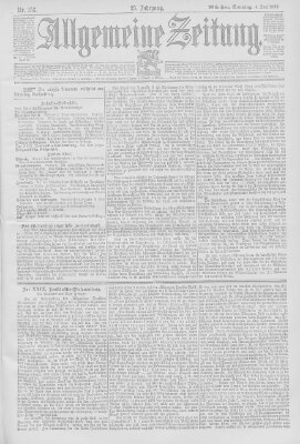 Allgemeine Zeitung Sonntag 4. Juni 1893