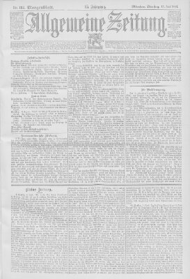 Allgemeine Zeitung Dienstag 13. Juni 1893