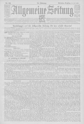 Allgemeine Zeitung Samstag 24. Juni 1893