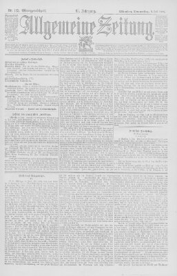 Allgemeine Zeitung Donnerstag 6. Juli 1893