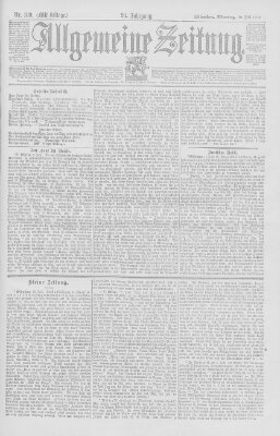 Allgemeine Zeitung Montag 10. Juli 1893