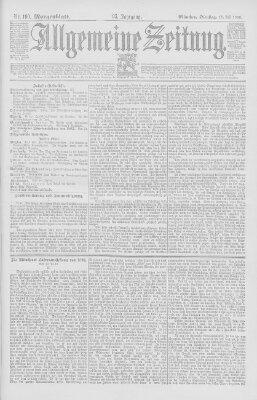 Allgemeine Zeitung Dienstag 11. Juli 1893