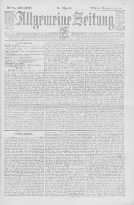 Allgemeine Zeitung Montag 31. Juli 1893