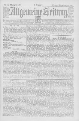 Allgemeine Zeitung Mittwoch 2. August 1893