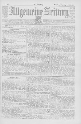 Allgemeine Zeitung Sonntag 6. August 1893