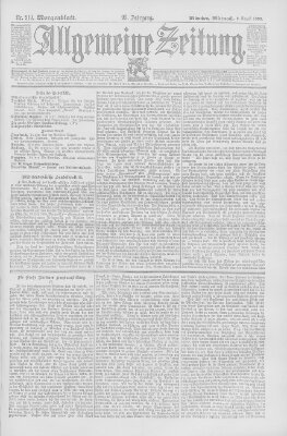 Allgemeine Zeitung Mittwoch 9. August 1893