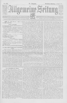 Allgemeine Zeitung Sonntag 27. August 1893