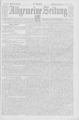 Allgemeine Zeitung Mittwoch 30. August 1893