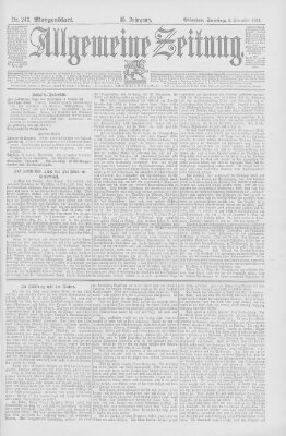 Allgemeine Zeitung Samstag 2. September 1893