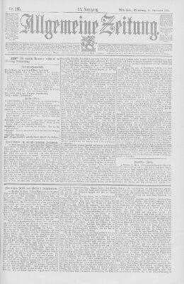 Allgemeine Zeitung Sonntag 24. September 1893