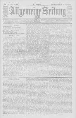 Allgemeine Zeitung Montag 23. Oktober 1893