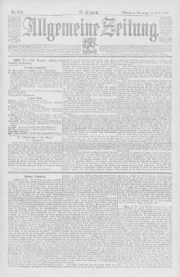 Allgemeine Zeitung Sonntag 29. Oktober 1893