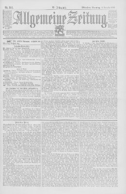 Allgemeine Zeitung Sonntag 5. November 1893