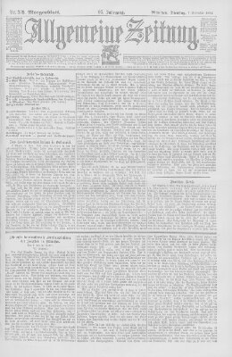 Allgemeine Zeitung Dienstag 7. November 1893