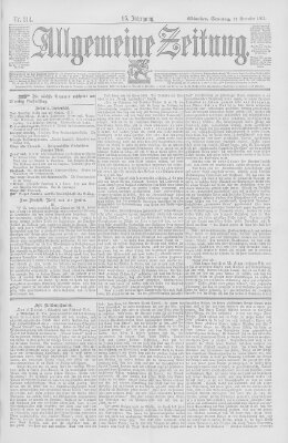 Allgemeine Zeitung Sonntag 12. November 1893