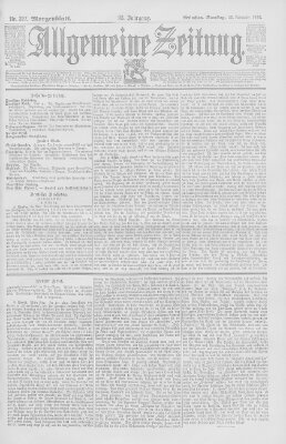 Allgemeine Zeitung Samstag 25. November 1893