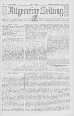 Allgemeine Zeitung Montag 27. November 1893