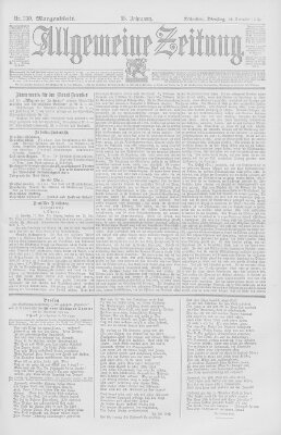 Allgemeine Zeitung Dienstag 28. November 1893