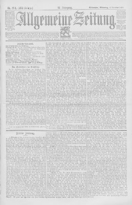 Allgemeine Zeitung Montag 4. Dezember 1893