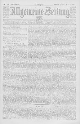 Allgemeine Zeitung Samstag 9. Dezember 1893