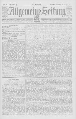 Allgemeine Zeitung Montag 11. Dezember 1893